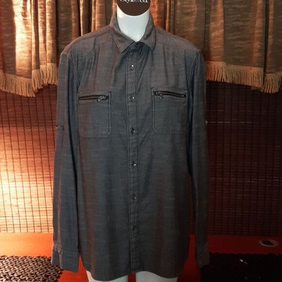 ROCK REPUBLIC Mens‎ Long SleeveShirt L - Picture 1 of 8